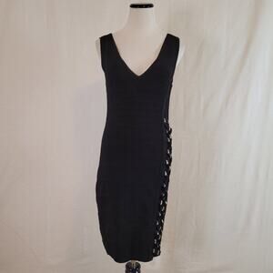 Guess Little Black Dress Sheath Bodycon Black M